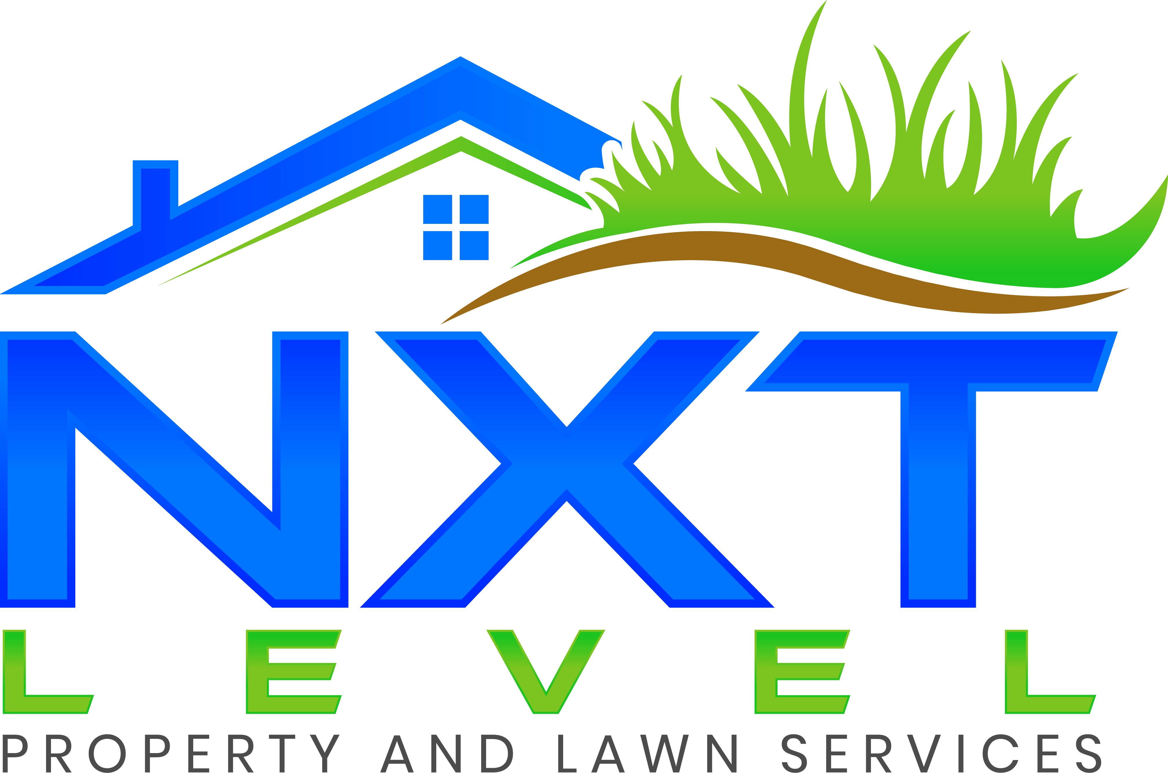 NXT Level property and lawn services logo, AdPretzel portfolio